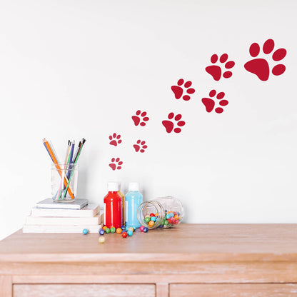 Trail of Paw Prints Stencil