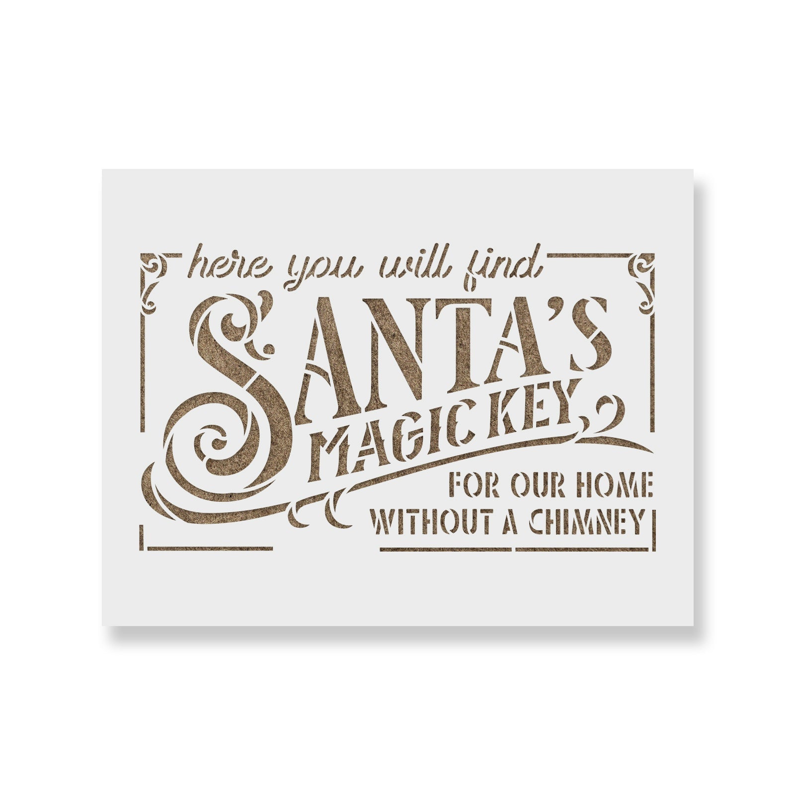 Santa's Magic Key Stencil