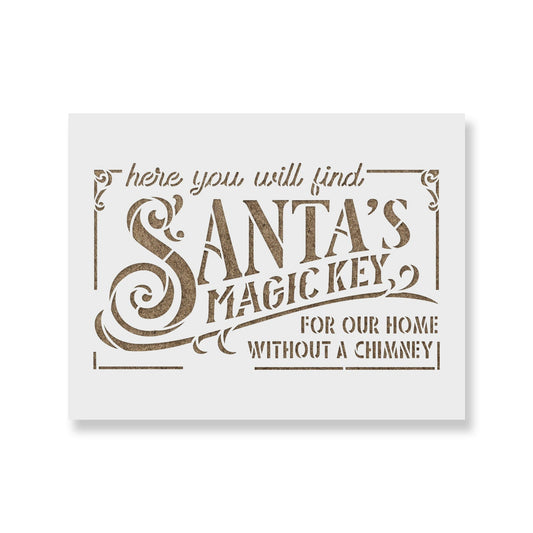 Santa's Magic Key Stencil