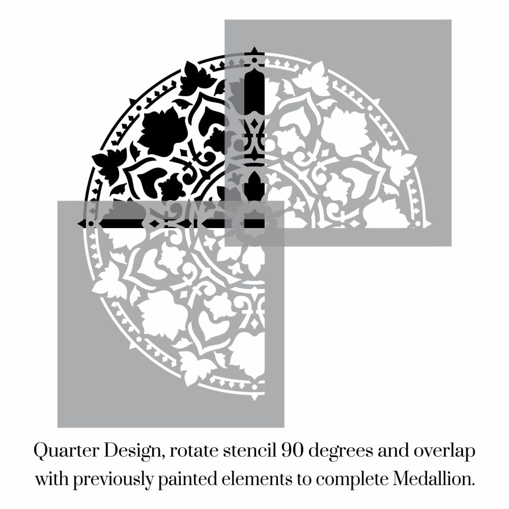 Sanzio Leafy Medallion Stencil