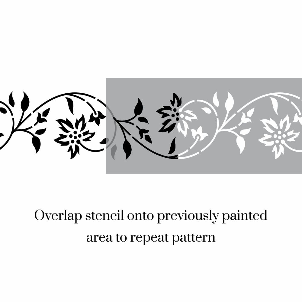 Classic Floral Border Stencil