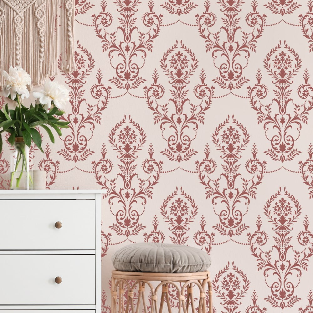 Jacqueline Floral Damask Allover Stencil