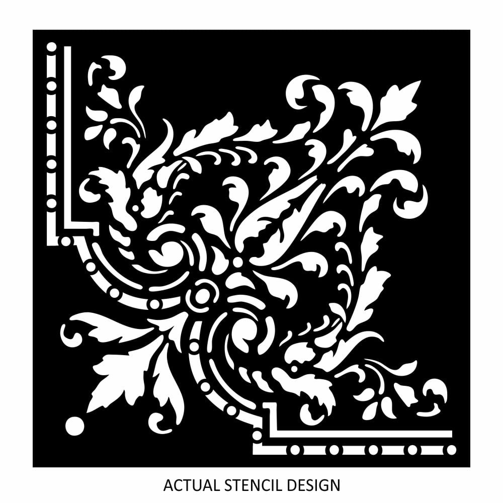 Carpi Damask Corner Stencil