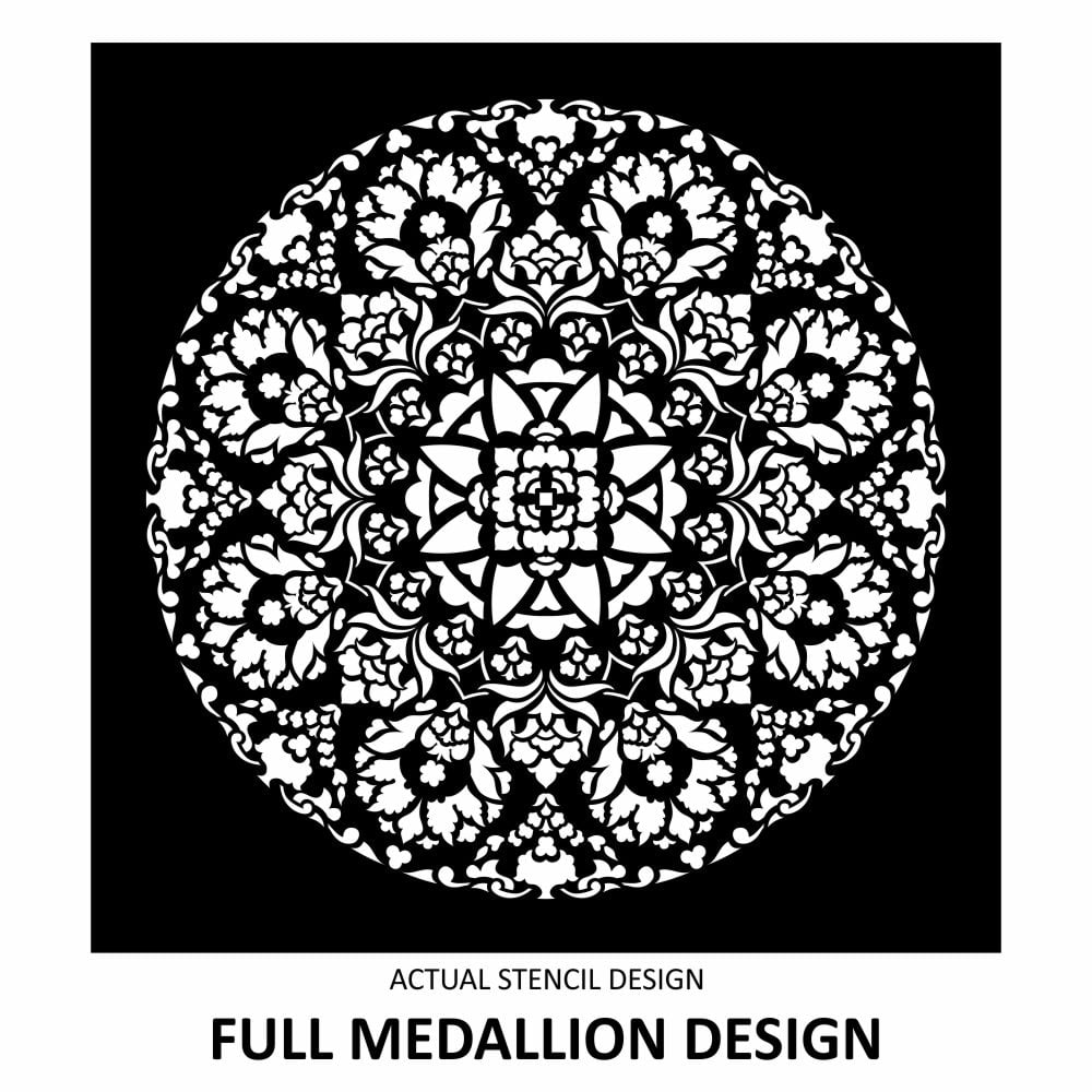 Maya Floral Medallion Stencil