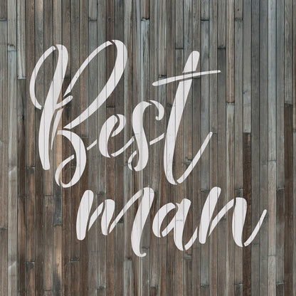 Best Man Stencil