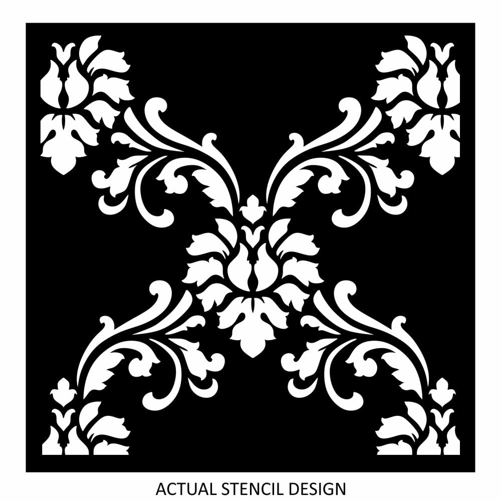 Belle Floral Damask Stencil