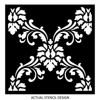 Belle Floral Damask Stencil