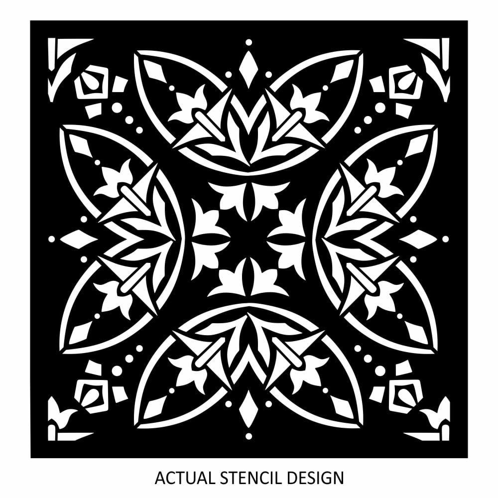 Aztec Floral Deco Stencil