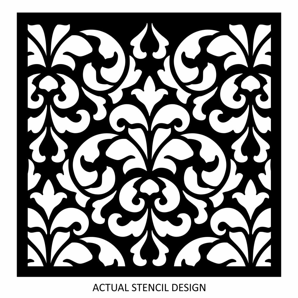 Lazenza Damask Wall Stencil