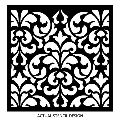 Lazenza Damask Wall Stencil