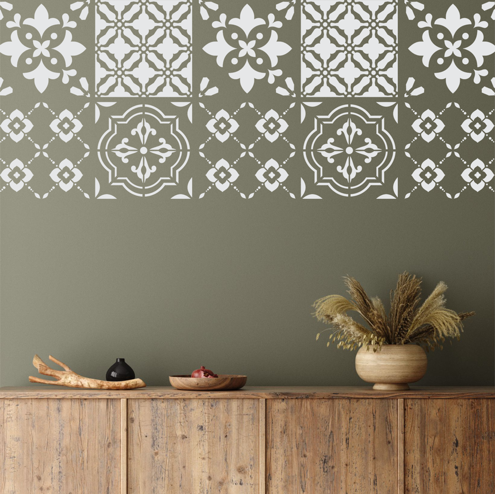 Taya Allover Tile Stencil