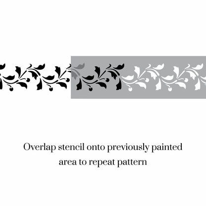 Leafy Vine Border Stencil