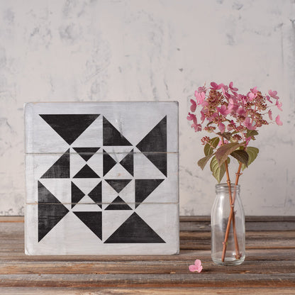 Pinwheel Quilt Block Stencil