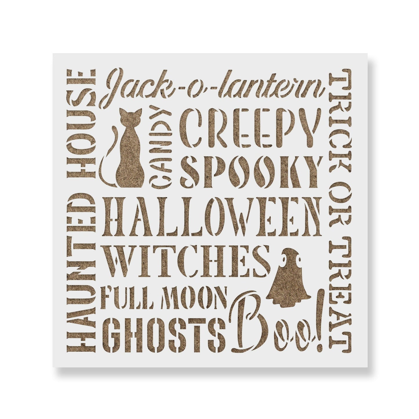 Halloween Words Stencil