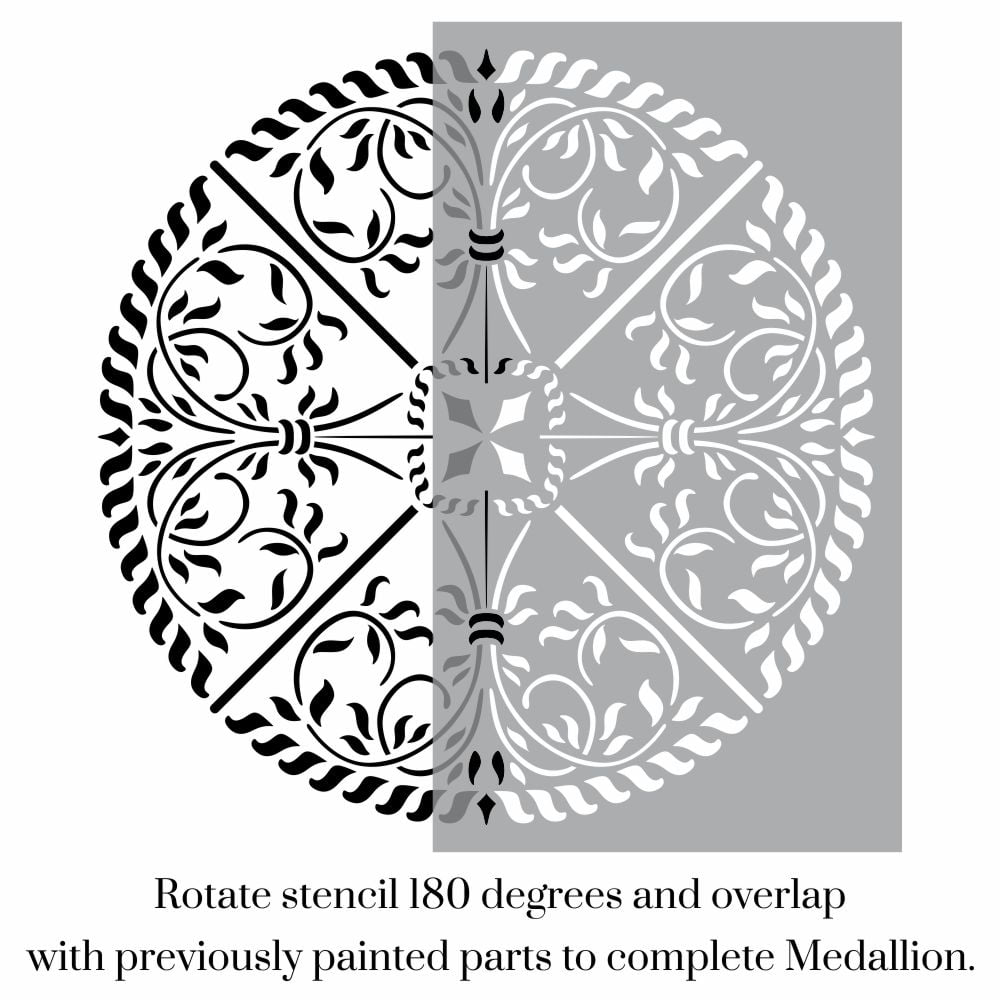 Edwardian Leafy Medallion Stencil