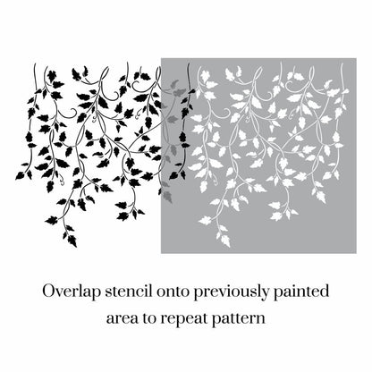 Trailing leaves Wall Stencil