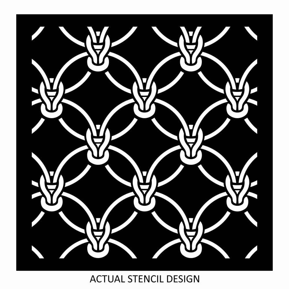 Macrame Knot Pattern Stencil