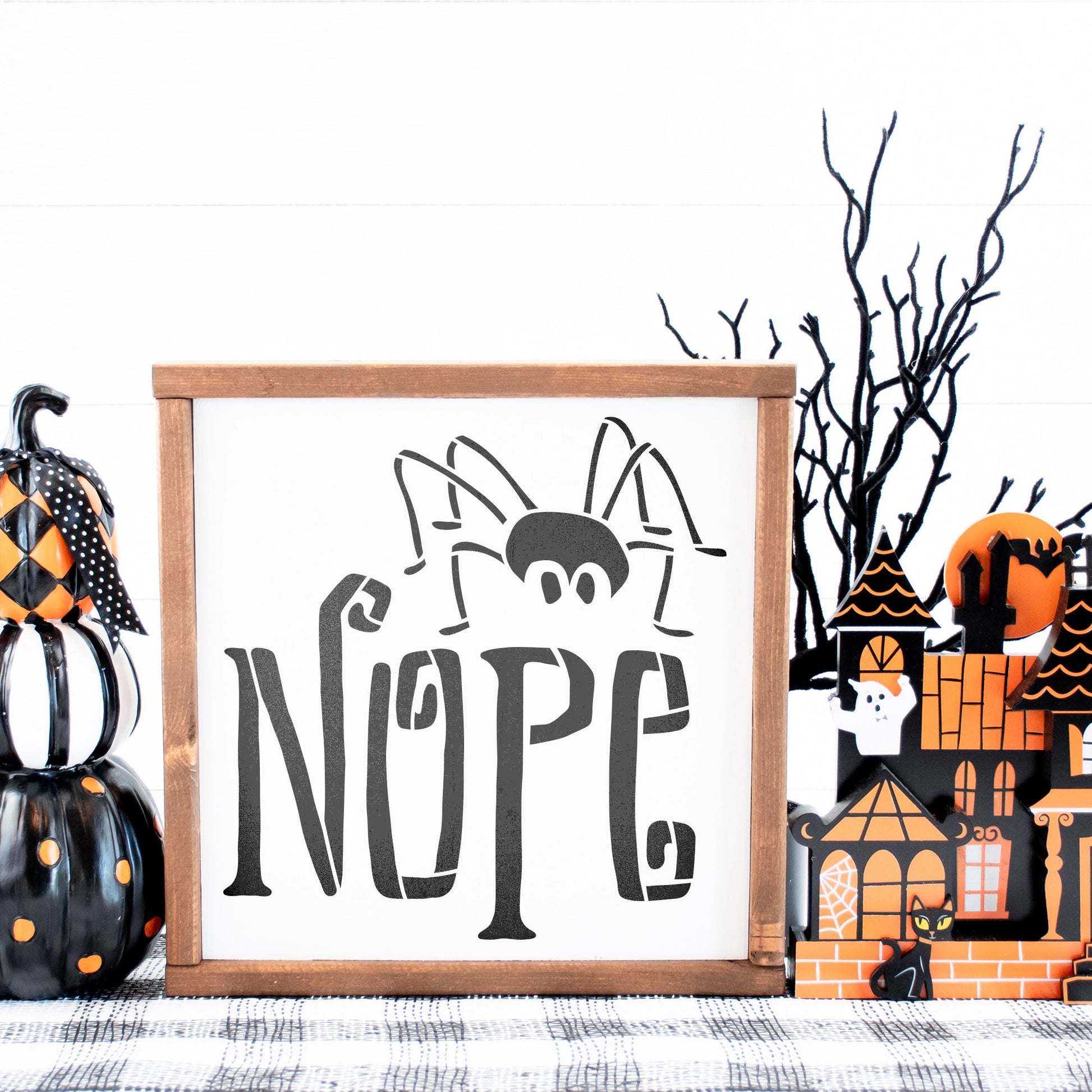 Nope Spider Stencil