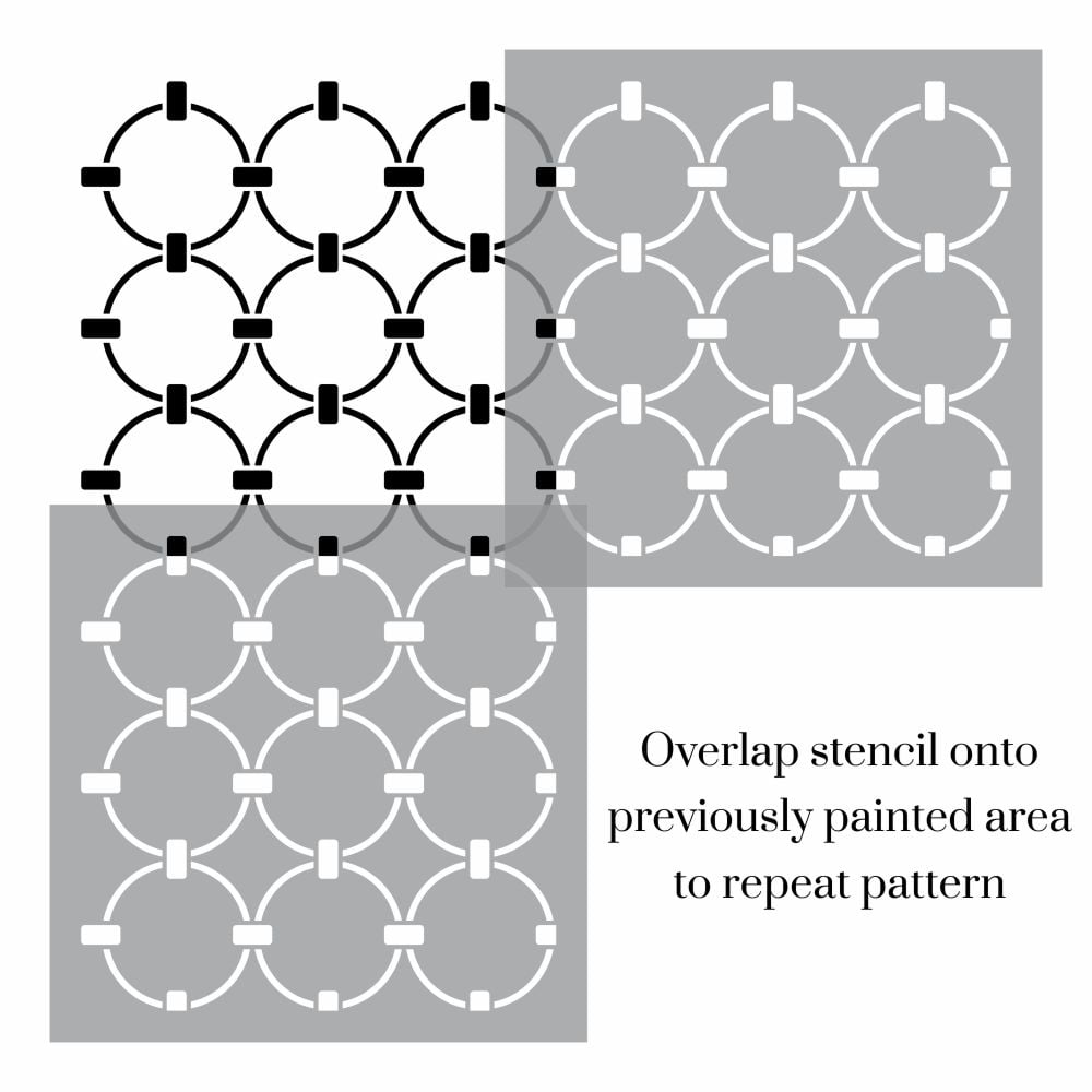 Modern Linked Chain Trellis stencil