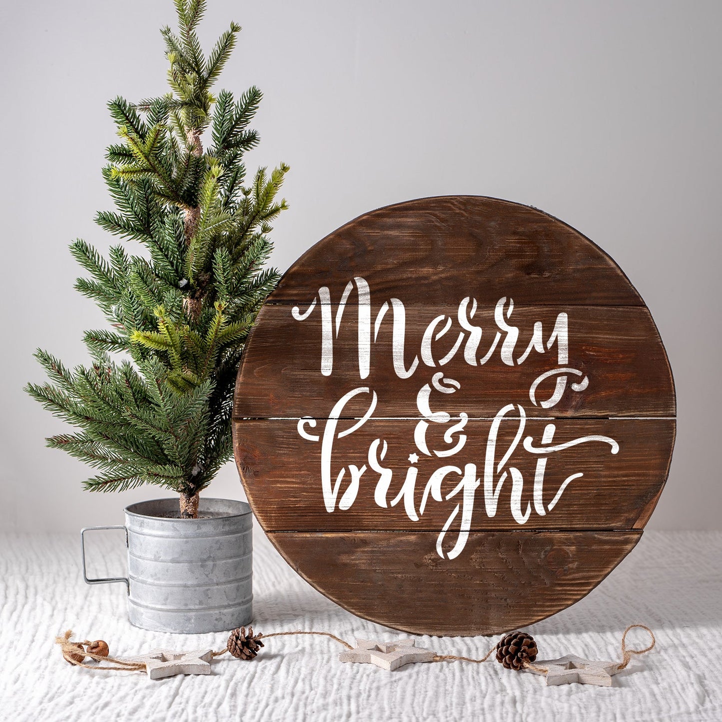 Merry & Bright Stencil