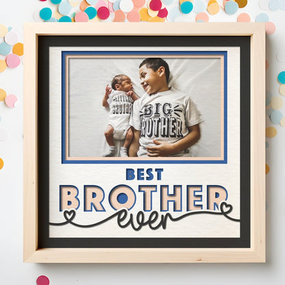 Best Brother Ever - 9 x 9 Inch photo Frame - 1, 2, 3 or 6 photos / Multi Colour