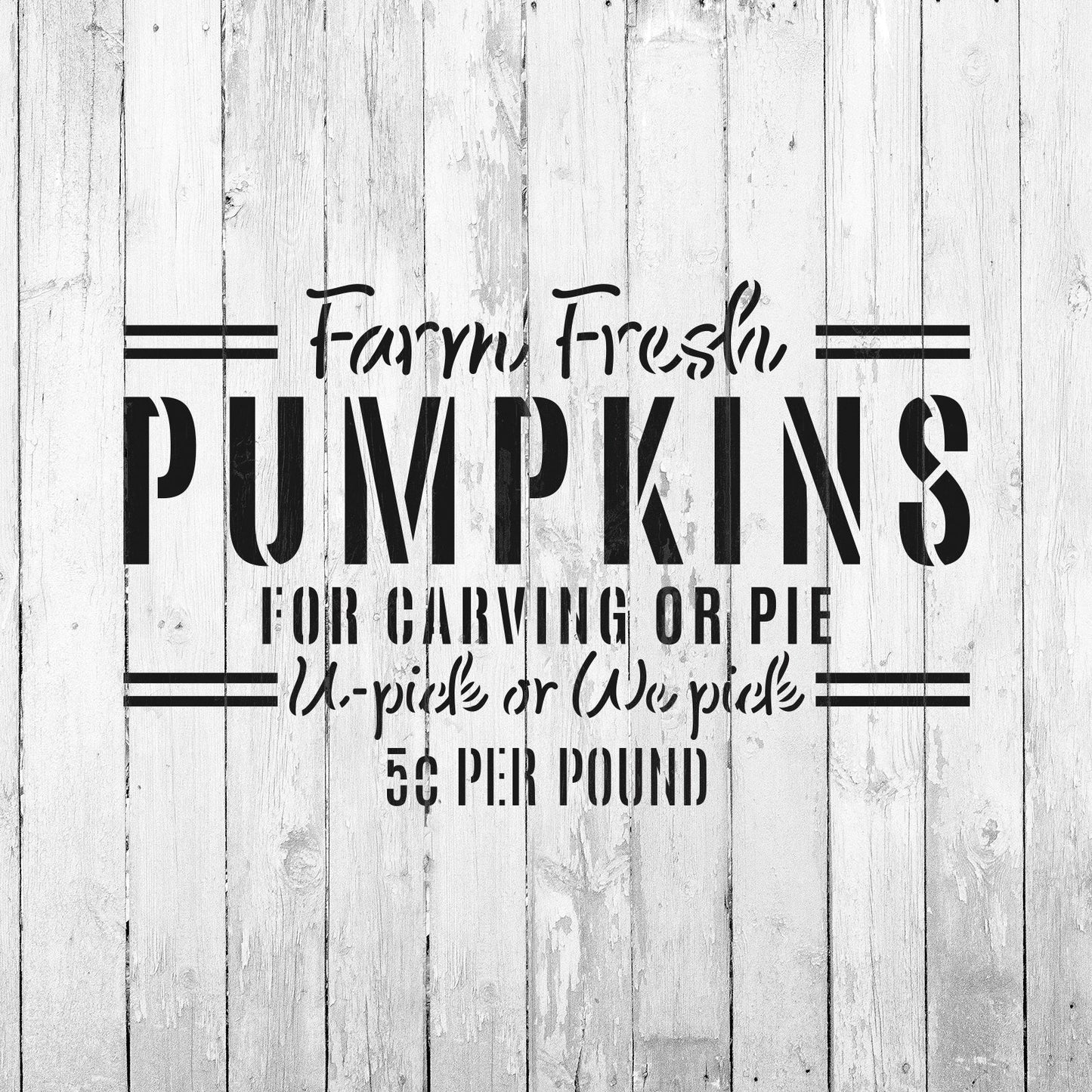 Farm Fresh Pumpkins For Carving Stencil