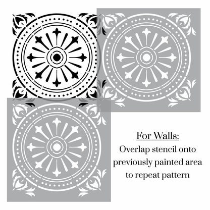 Zahara Tile Stencil