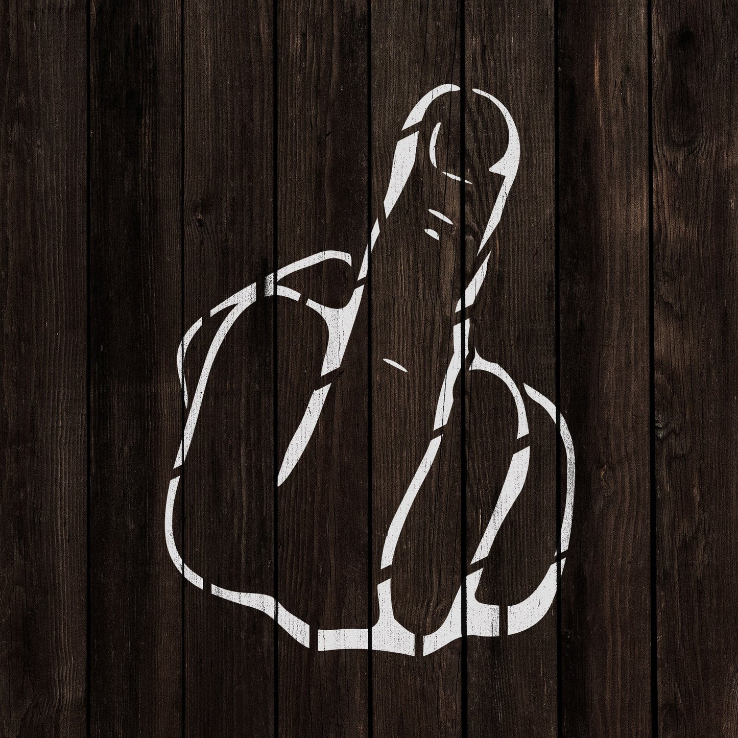 Middle Finger Stencil