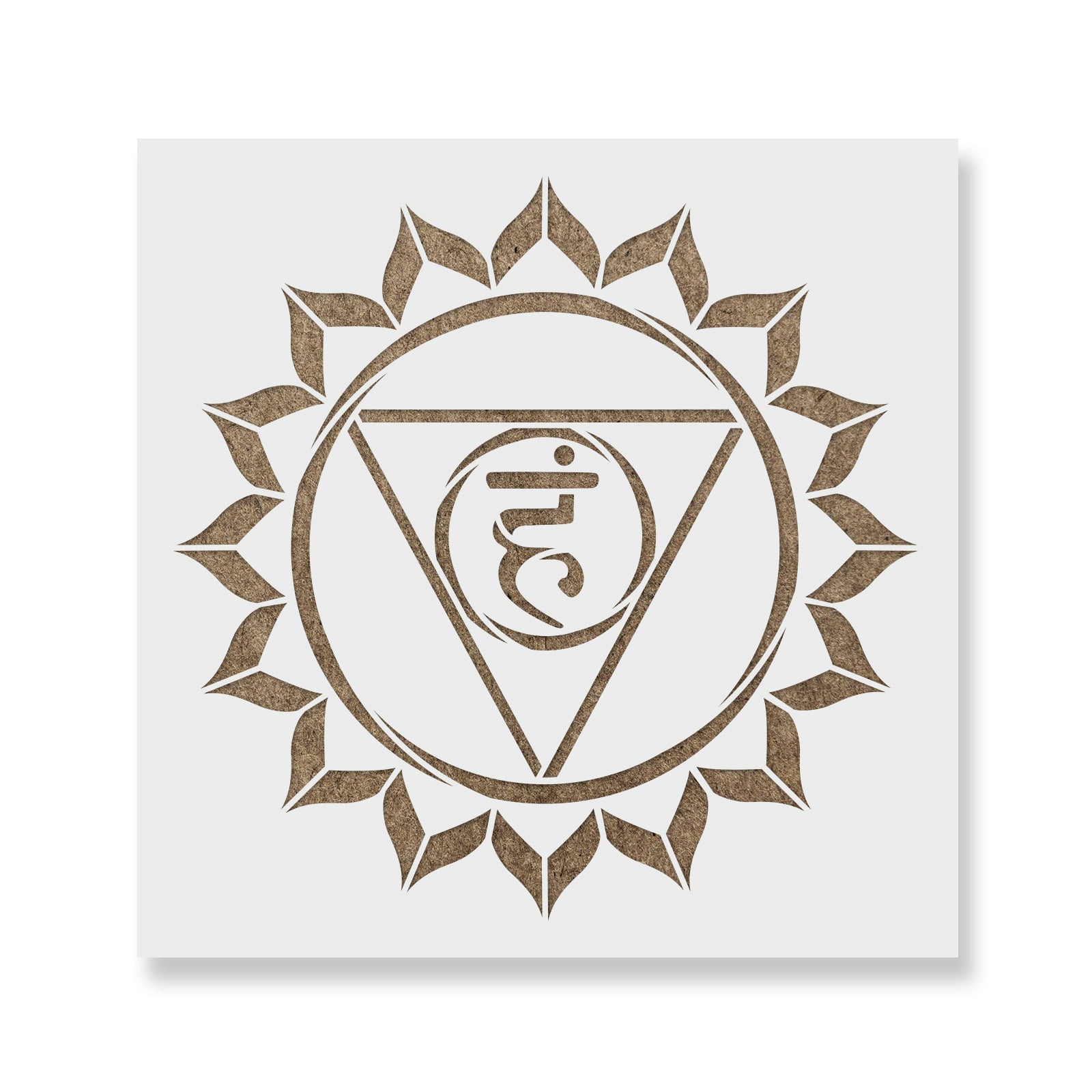 Vishuddha Throat Chakra Stencil