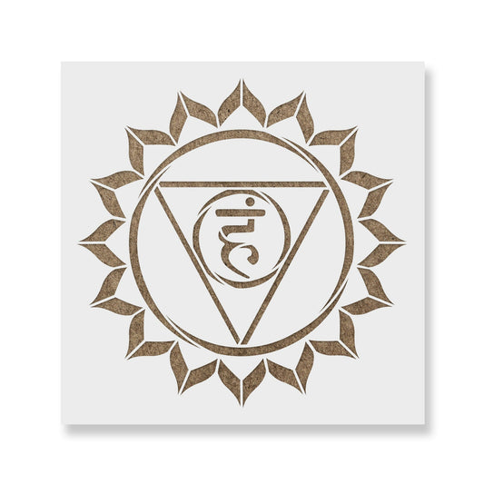 Vishuddha Throat Chakra Stencil