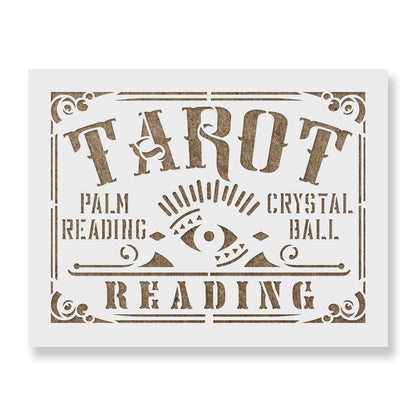 Tarot Reading Mystic Eye Stencil