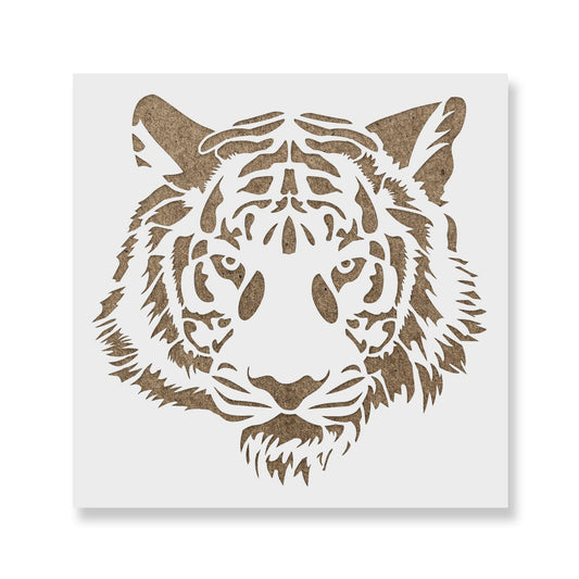 Tiger Head Stencil