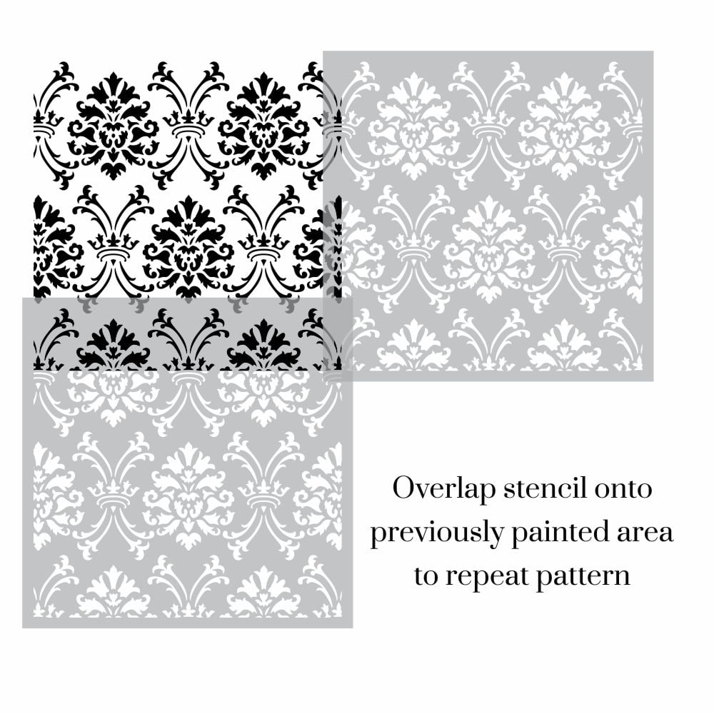 Buckingham Damask Allover Stencil