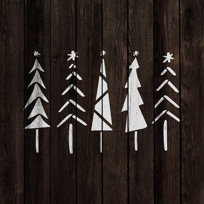 Christmas Tree Quintet Stencil