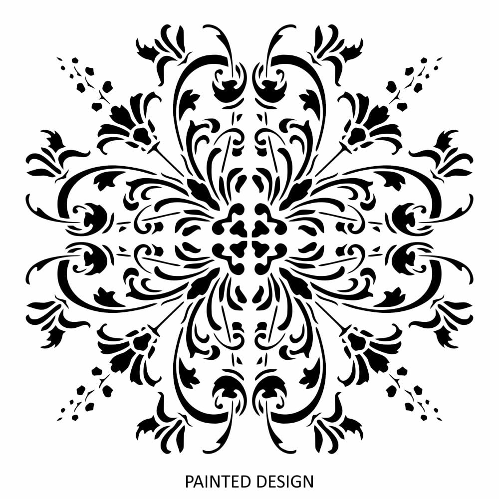 Lina Floral Damask Stencil