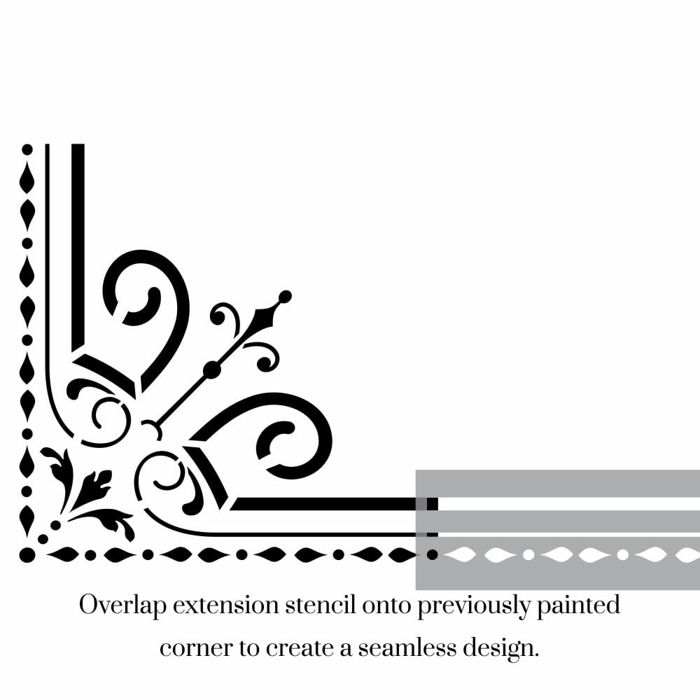 La Grande Damask Corner Stencil Set