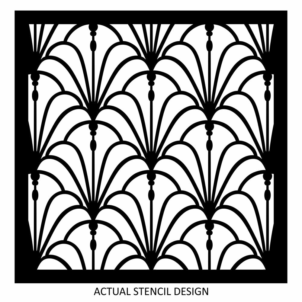 Scallop Chandelier Alover Stencil