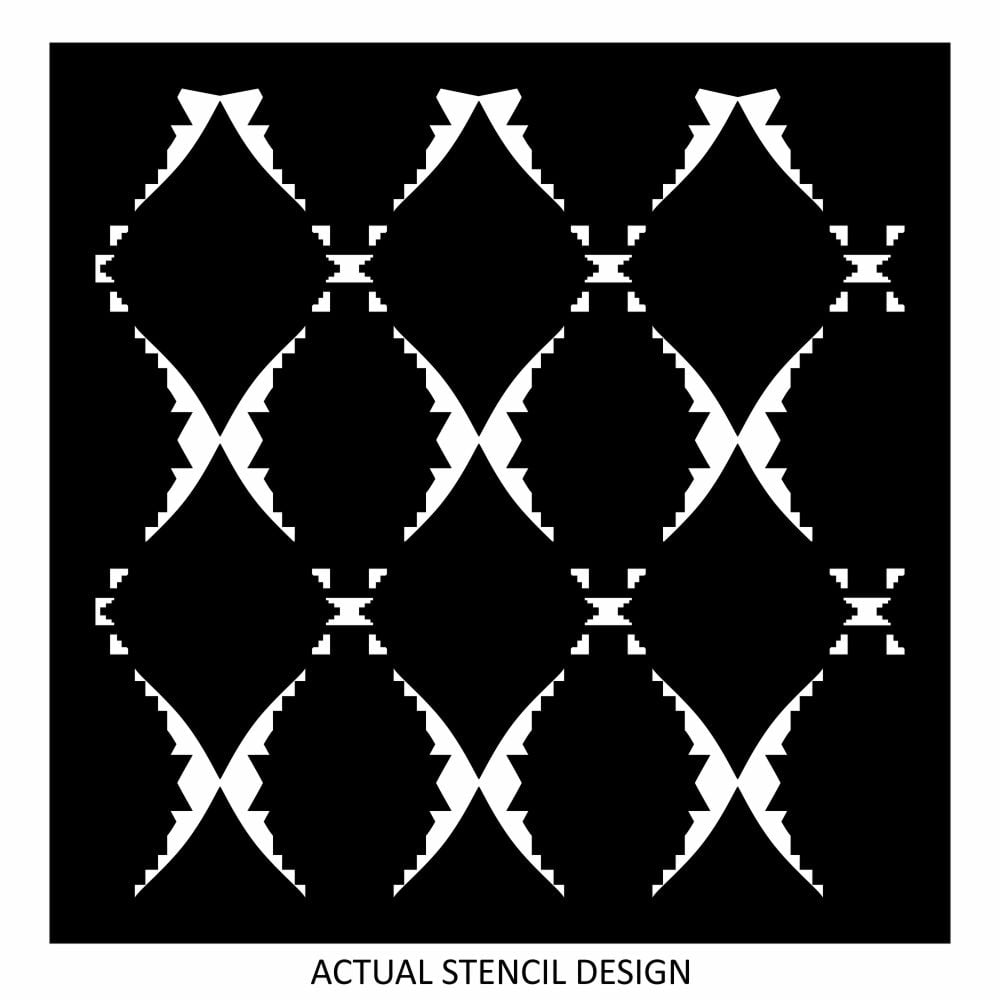 Tribal Embroidered Pattern Stencil