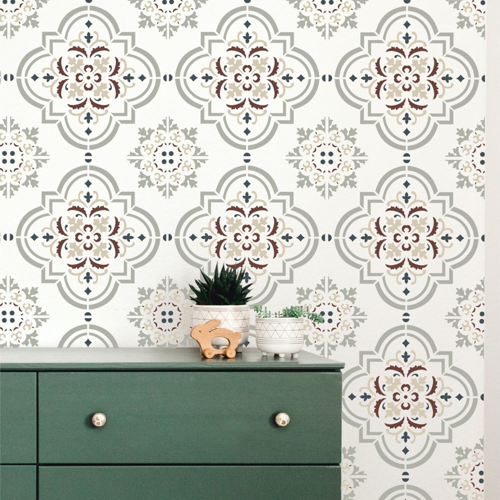 Fez Damask Tile Stencil