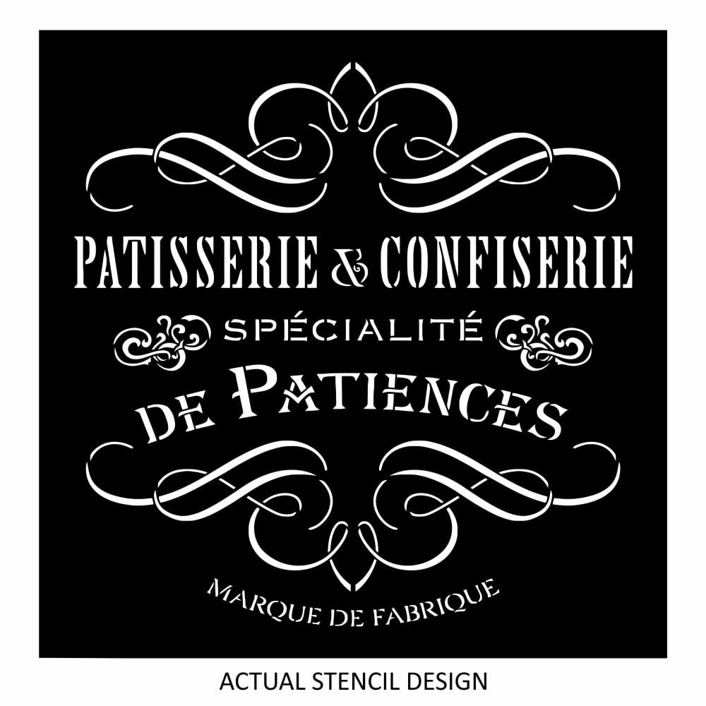 Patisserie Vintage Stencil