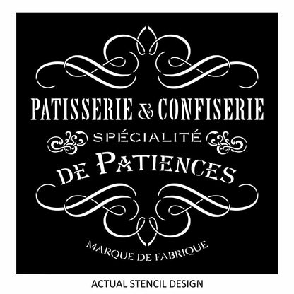 Patisserie Vintage Stencil