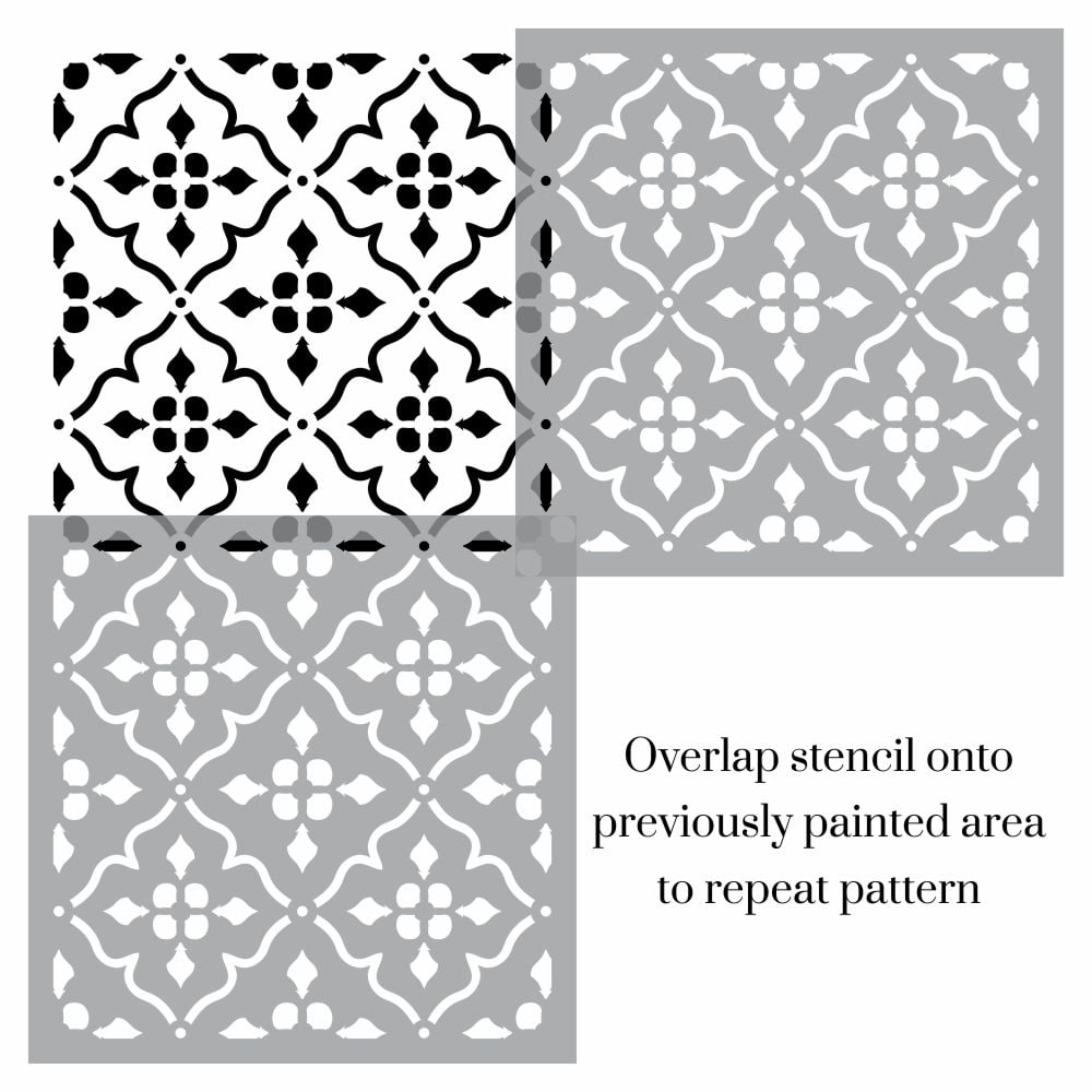 Floral Moorish Allover Stencil