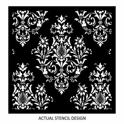 Castile Floral Damask Stencil