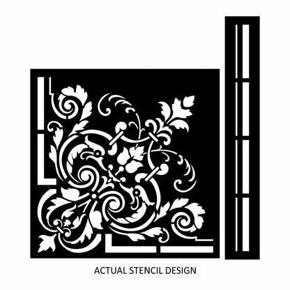 Lyon Damask Corner Stencil Set