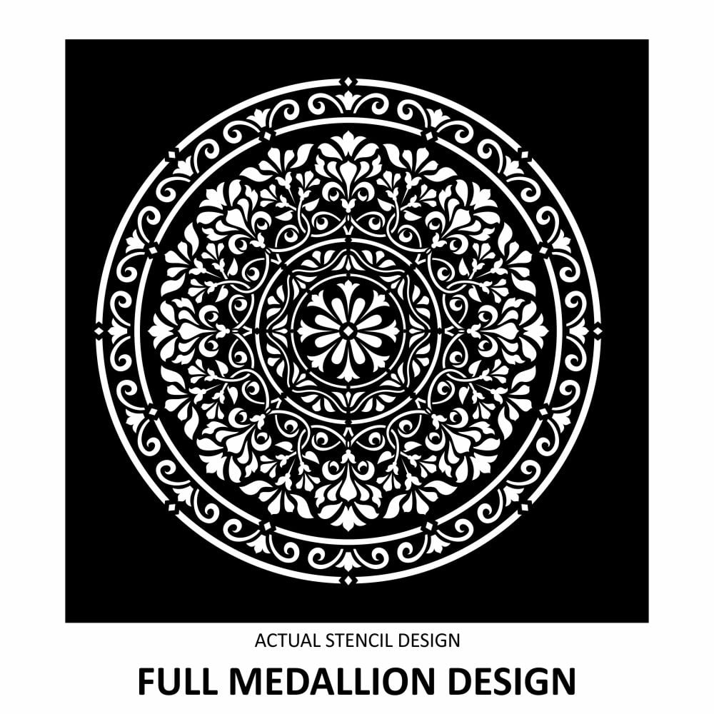 Anzia Floral Medallion Stencil