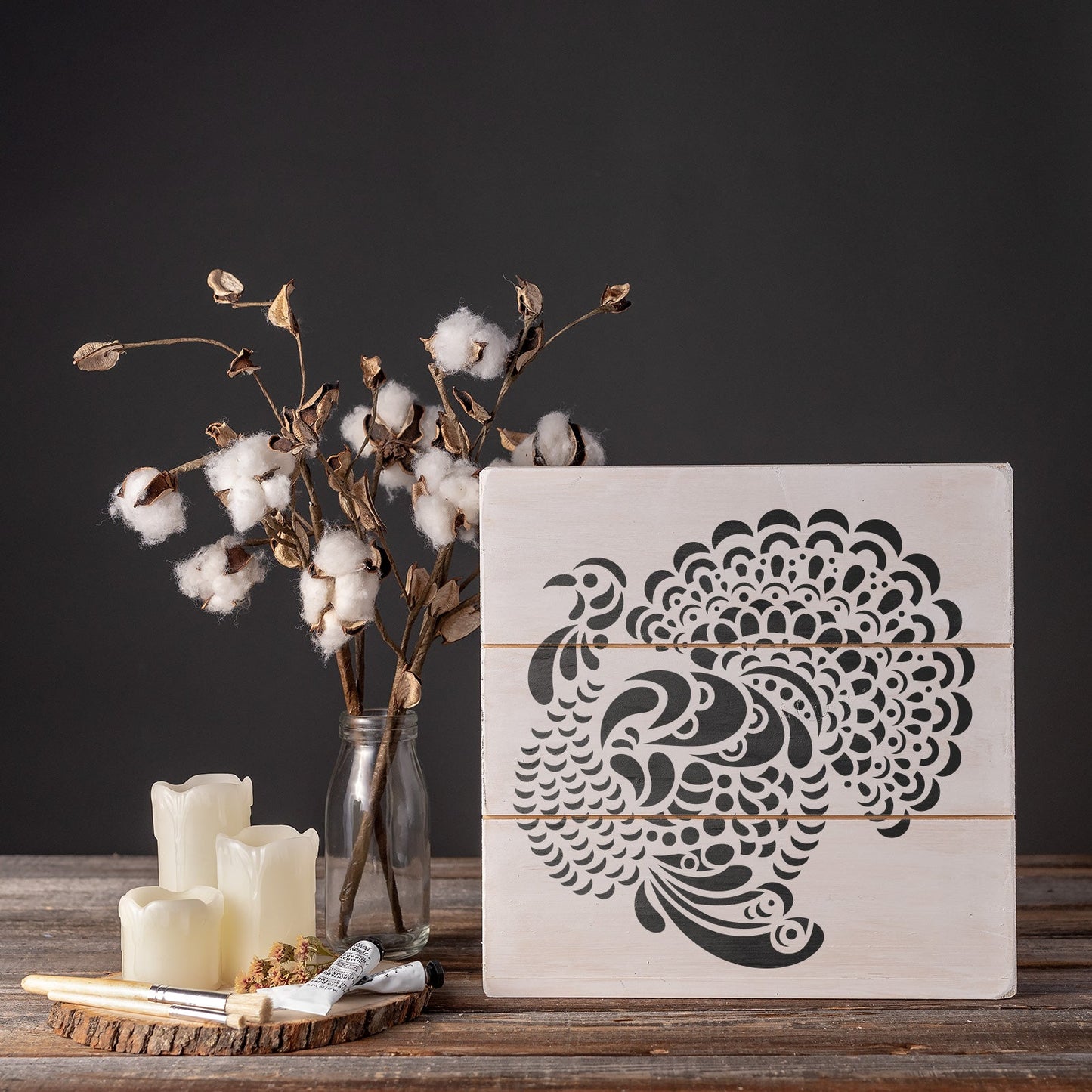 Popup Thanksgiving Turkey Stencil