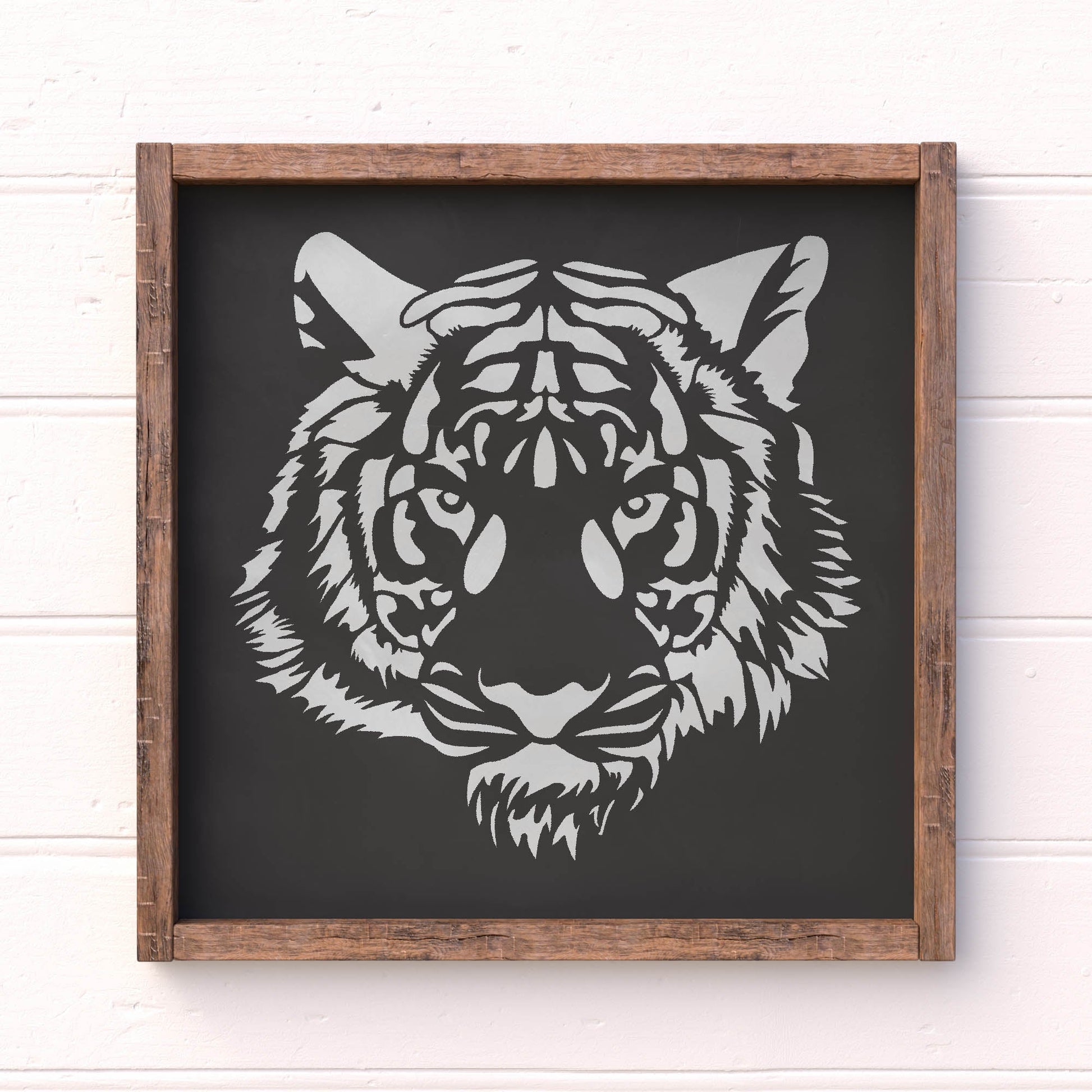 Tiger Head Stencil