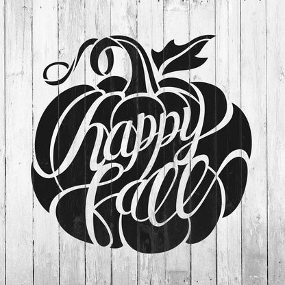 Happy Fall Pumpkin Sign Stencil