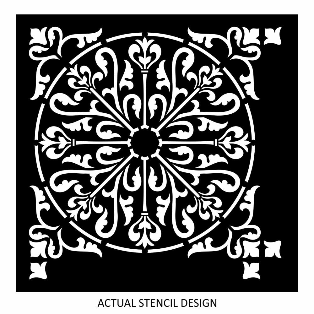 Temara Damask Tile Stencil