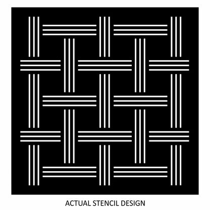 Modern Basket Weave Stencil